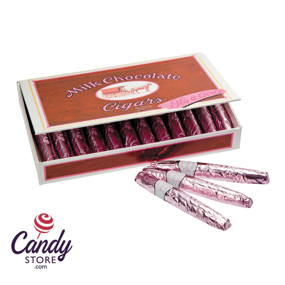 Thompson It's A Girl Milk Chocolate Foiled Cigars 0.75oz - 24ct CandyStore.com