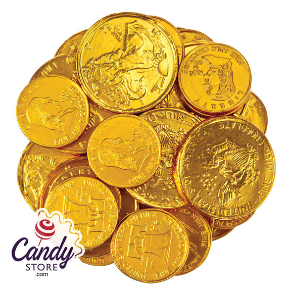 Thompson Milk Chocolate Foiled Gold Coins - 10lb CandyStore.com