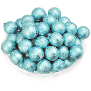 Tiffany Blue Foil Chocolate Balls - 10lb CandyStore.com