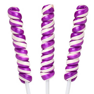 Tiny Tesla Twist Pops - 48ct Purple CandyStore.com