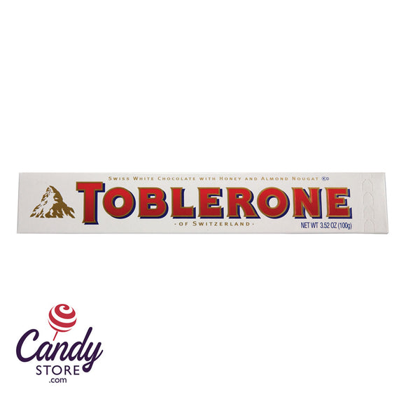 Toblerone White Chocolate 3.52oz Bar - 20ct CandyStore.com