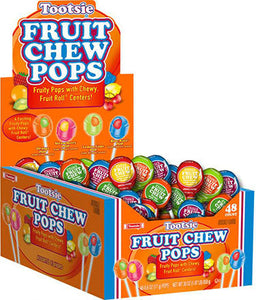 Tootsie Roll Fruit Chew Pops - 48ct CandyStore.com