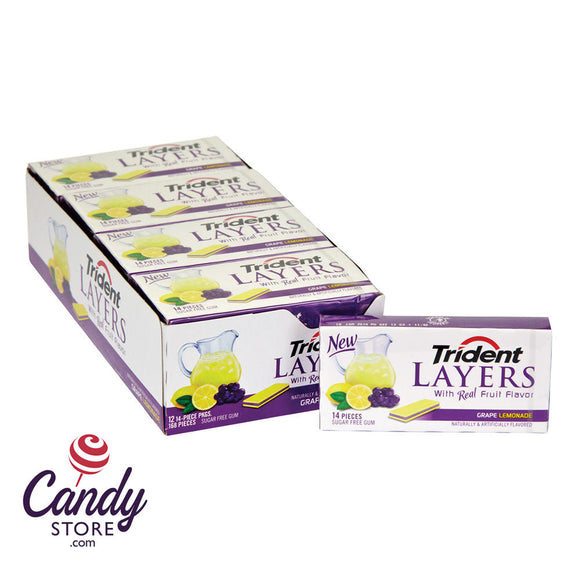 Trident Layers Grape Lemonade Gum - 12ct CandyStore.com