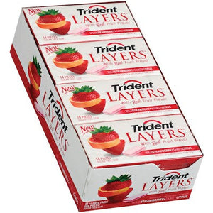 Trident Layers Strawberry Citrus Gum - 12ct CandyStore.com