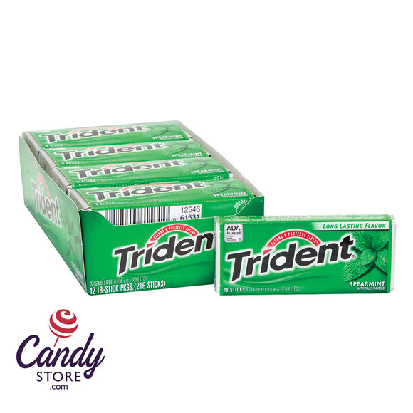 Trident Spearmint Gum - 12ct CandyStore.com