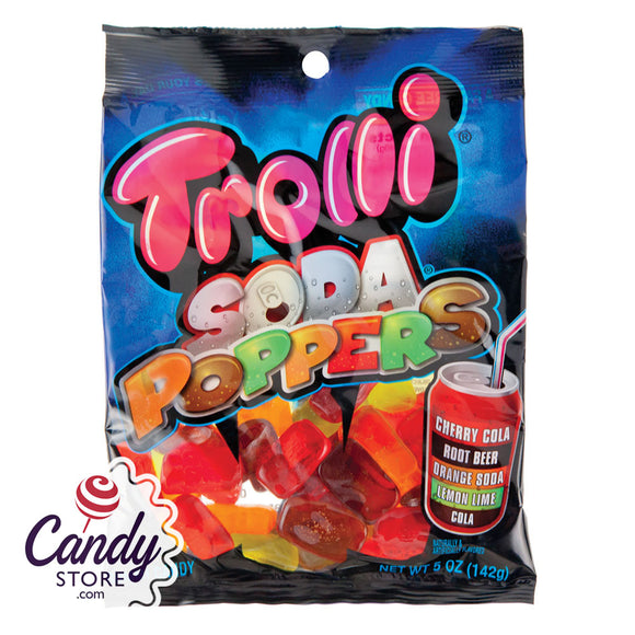 Trolli Gummy Soda Poppers 5oz Peg Bag - 12ct CandyStore.com