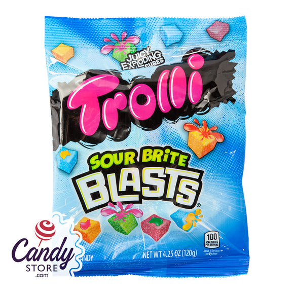 Trolli Sour Brite Blasts 4.25oz Peg Bag - 12ct CandyStore.com