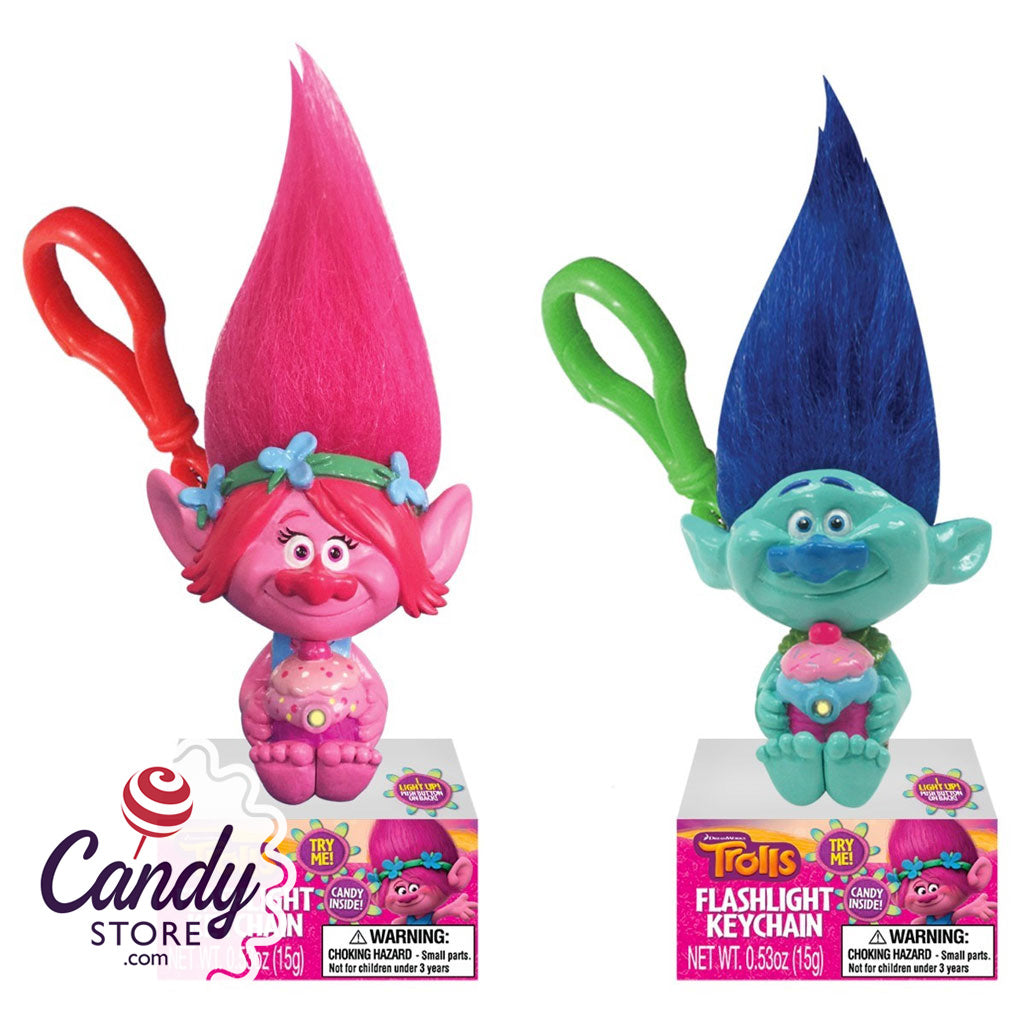 Trolls Candy Flashlight Keychain - 12ct CandyStore.com