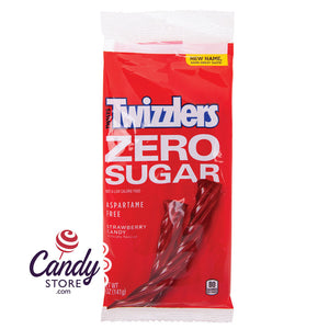 Twizzlers Zero Sugar Straw Twists 5oz Peg Bags - 12ct CandyStore.com