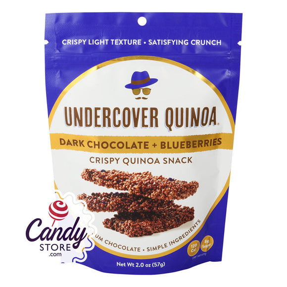 Undercover Quinoa Dark Chocolate + Blueberries 2oz Bags - 12ct CandyStore.com