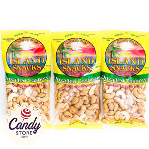 Unsalted Cashews Island Snacks - 6ct Bags CandyStore.com
