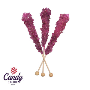Unwrapped Blueberry Rock Candy 6 1/2 Inch Stick Dryden & Palmer - 120ct CandyStore.com