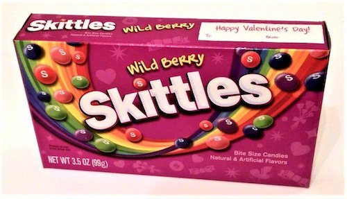Valentines Wild Berry Skittles Theater Box - 12ct CandyStore.com