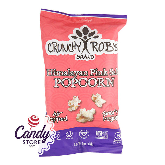 Vegan Rob's Crunch Rob's Pink Himalayan Sea Salt Popcorn 0.65oz Bags - 24ct CandyStore.com