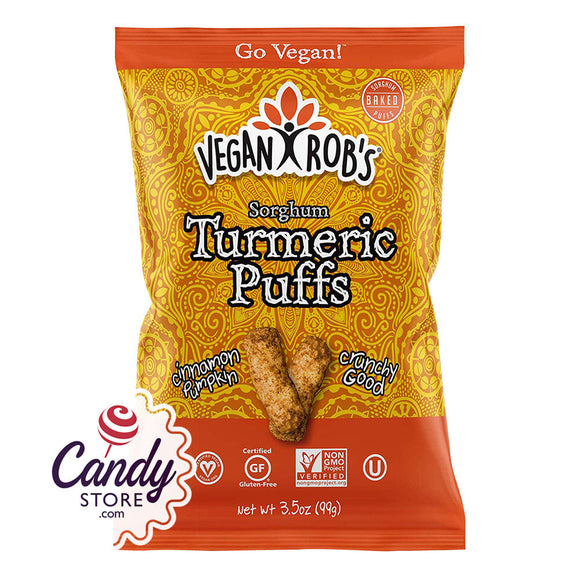 Vegan Rob's Turmeric Puffs 3.5oz Bags - 12ct CandyStore.com
