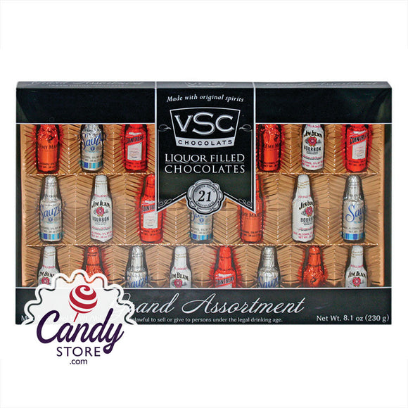 Vsc Grand Assortment Liquor Filled Chocolates 8.1oz Boxes - 12ct CandyStore.com