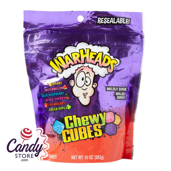 Warheads Chewy Cubes 10oz Pouch - 12ct CandyStore.com