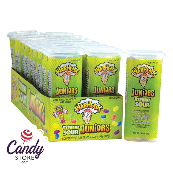 Warheads Extreme Sour Juniors Hard Candy 1.75oz - 18ct CandyStore.com