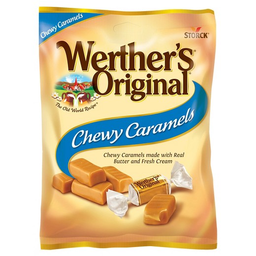 Werthers Original Chewy Caramels - 12ct Peg Bags CandyStore.com