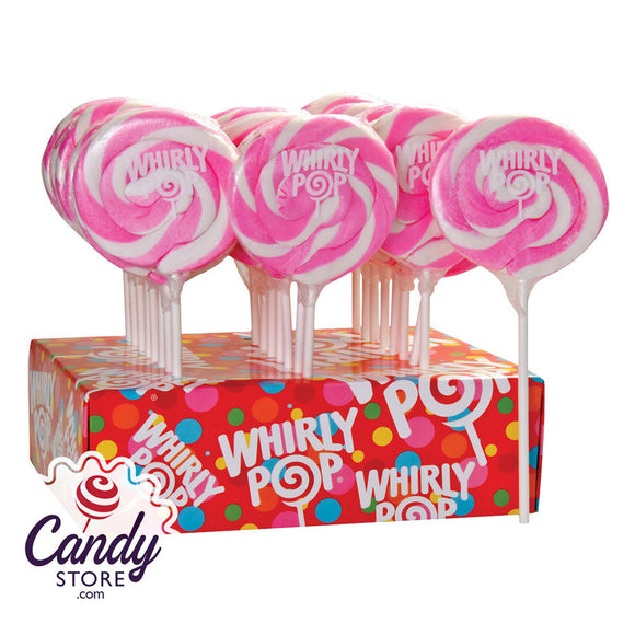 Whirly Pop Bubble Gum Light Pink And White 1.5oz - 24ct CandyStore.com