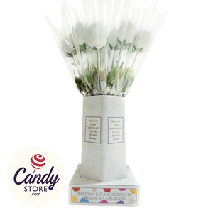 White Foil Milk Chocolate Roses - 20ct CandyStore.com