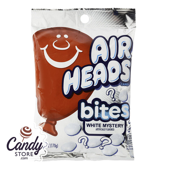 White Mystery Airheads Bites 6oz Peg Bag - 12ct CandyStore.com