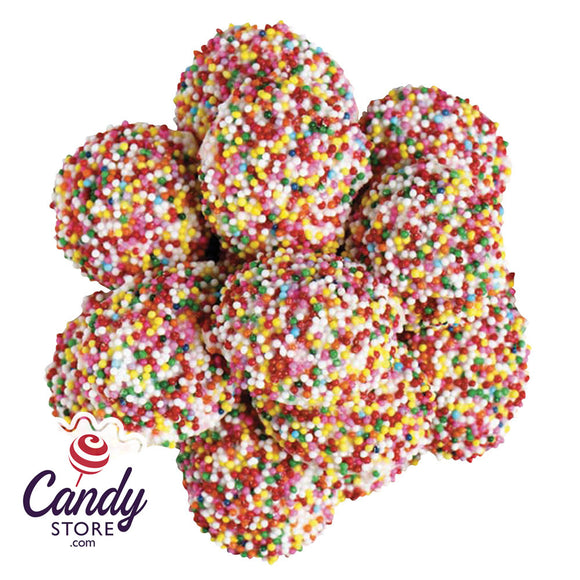White Nonpareils With Rainbow Sprinkles - 6lb CandyStore.com