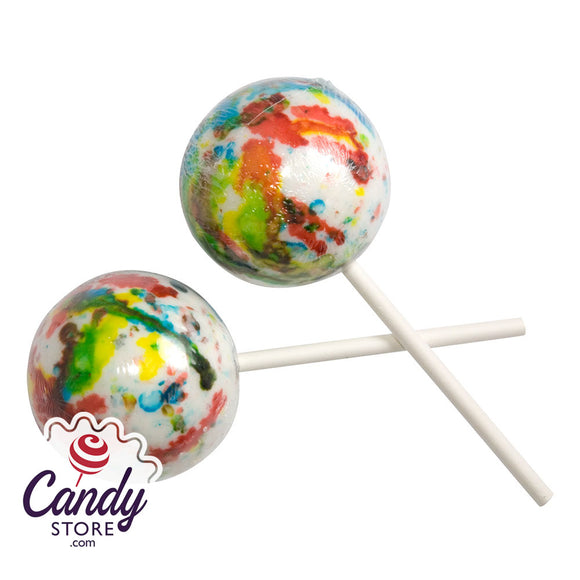 White Psychedelic Jawbreaker On A Stick 2.25 Inches - 36ct CandyStore.com