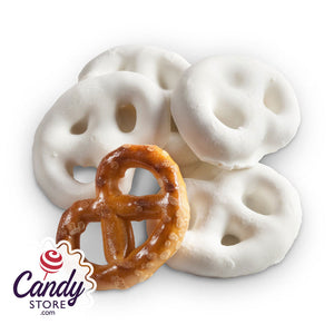 White Yogurt Mini Twist Pretzels - 15lb CandyStore.com