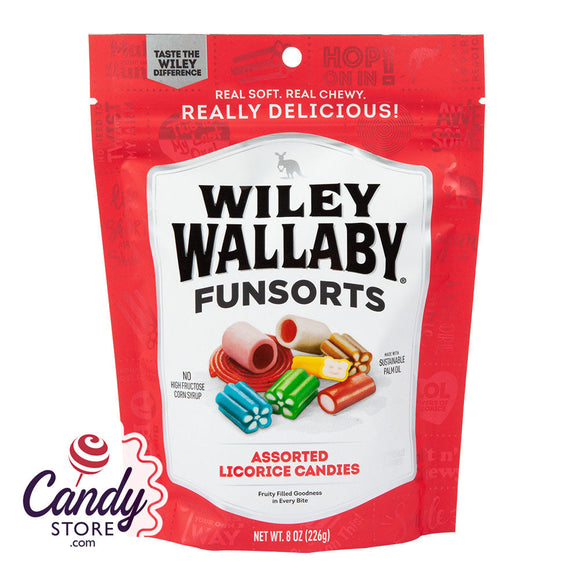 Wiley Wallaby Funsorts 8oz Peg Bags - 10ct CandyStore.com