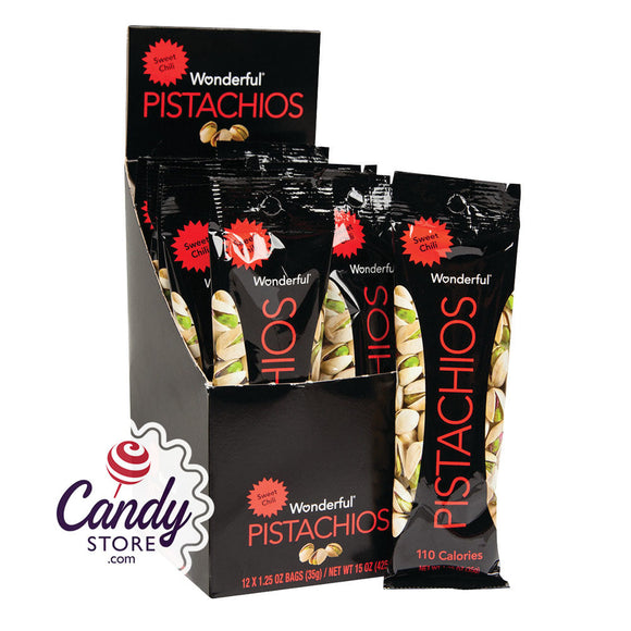 Wonderful Sweet Chili Pistachios 1.25oz Bags - 120ct CandyStore.com