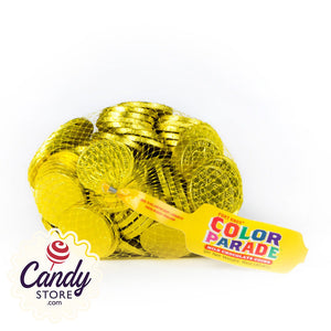 Yellow Chocolate Coins Fort Knox 1.5-inch - 1lb CandyStore.com