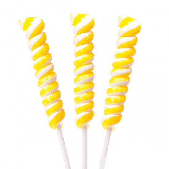 Yellow Tiny Tesla Twist Pops - 48ct Lemon CandyStore.com