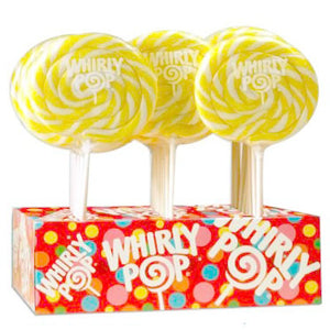 Yellow Whirly Pops - 24ct Displays CandyStore.com