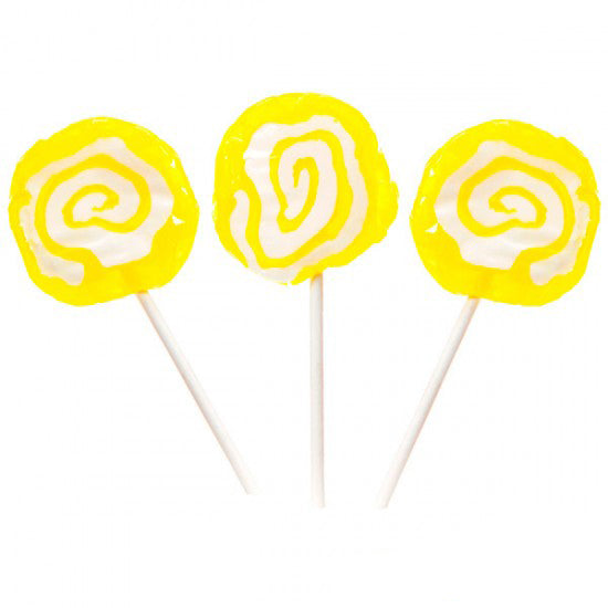 Yellow & White Hypno Pops Lollipops - 100ct CandyStore.com