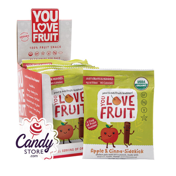 You Love Fruit Apple Cinnamon 1oz Bags - 12ct CandyStore.com