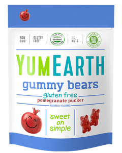 Yum Earth Organic Pomegranate Pucker Gummy Bears - 12ct CandyStore.com