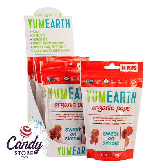 Yumearth Organic Lollipops 3oz Pouch - 6ct CandyStore.com
