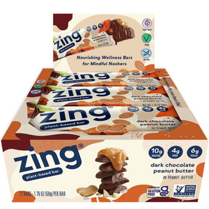 Zing Dark Chocolate Peanut Butter 1.76oz Bar - 12ct CandyStore.com