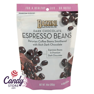 Dark Chocolate Espresso Beans Bazzini 10oz Pouch - 8ct