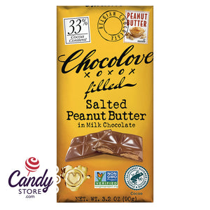 Salted Peanut Butter Milk Chocolate Chocolove Bars - 12ct