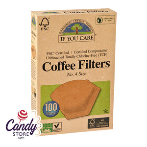 Coffee Filters #4 Unbleached TCF 100ct Box - 12ct