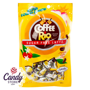 Sugar Free Latte Coffee Rio Premium Candy - 12ct Peg Bags
