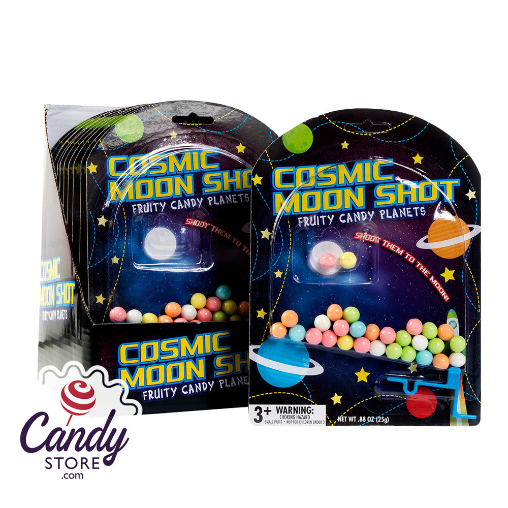Moon Raspberry Candy Cosmic Moon Shot Candy Games Toy 12ct - CandyStore.com