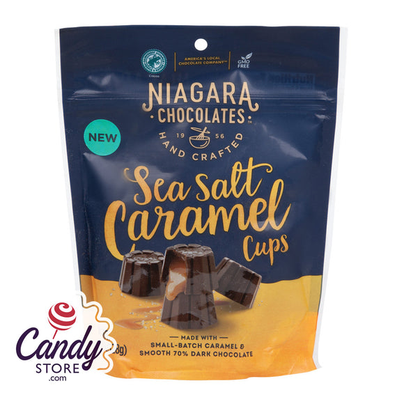 Dark Chocolate 70% Sea Salt Caramel Niagara Choocolates Cups - 6ct