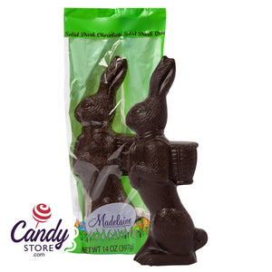 Dark Chocolate Standing Rabbit Madelaine - 12ct