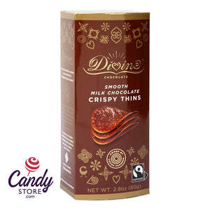 Divine Milk Chocolate Crispy Thins 2.8oz Box - 12ct