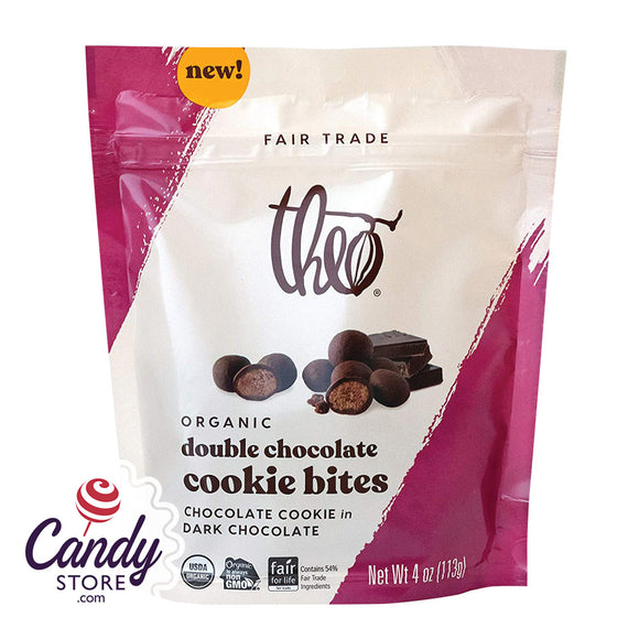Double Chocolate Cookie Bites Theo Organic - 6ct Pouches