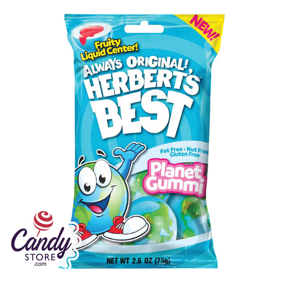 Planet Gummi Liquid-Filled Candy Herbert's Best - 21ct Peg Bags