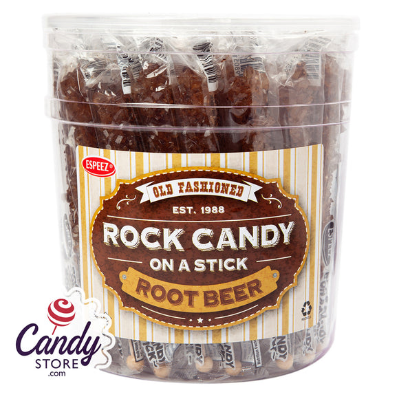 Rock Candy On A Stick Brown Root Beer Espeez - 36ct